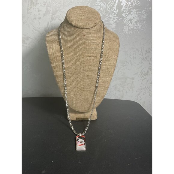 Long Monet Silver Chain Necklace With Dog Pendant - Picture 2 of 5